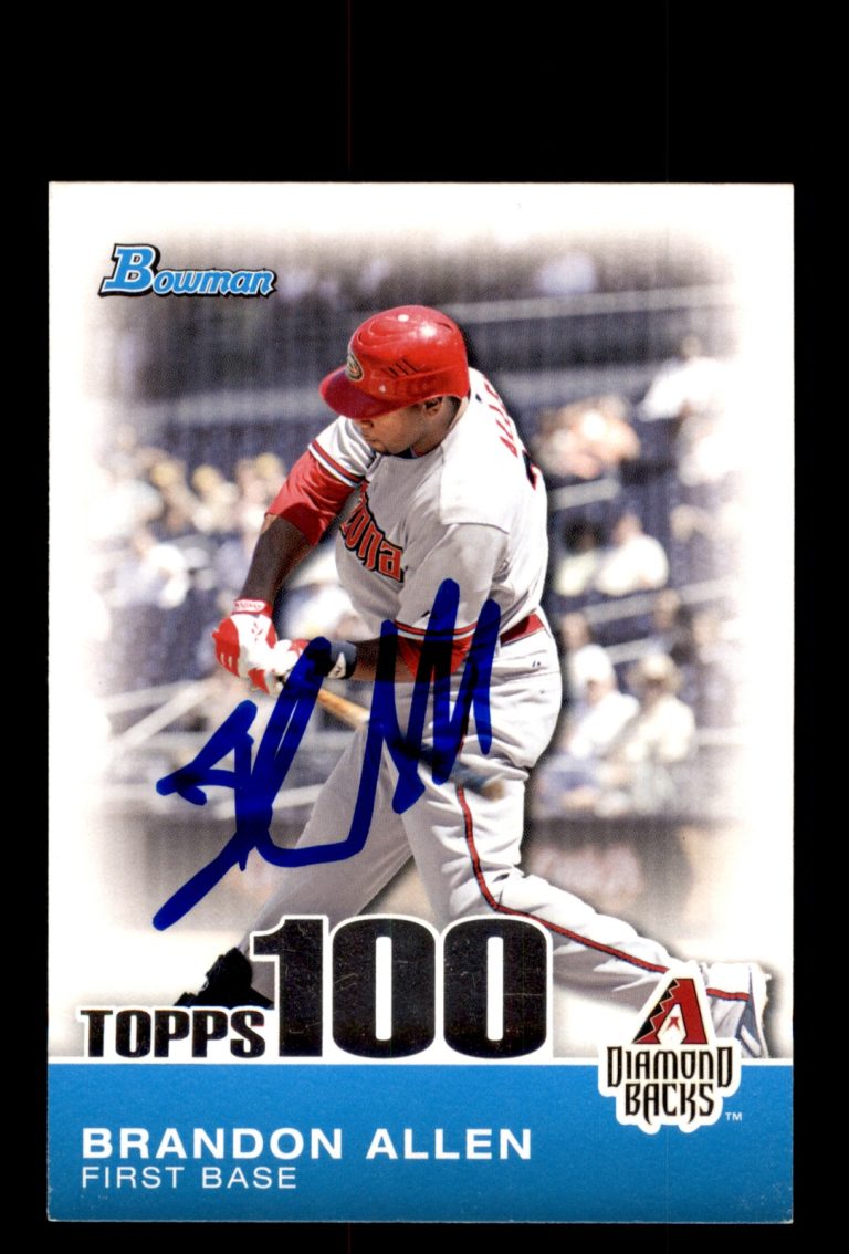 Signed Baseball Card Auto 2010 Bowman #TP23 Brandon Allen Arizona Diamondbacks