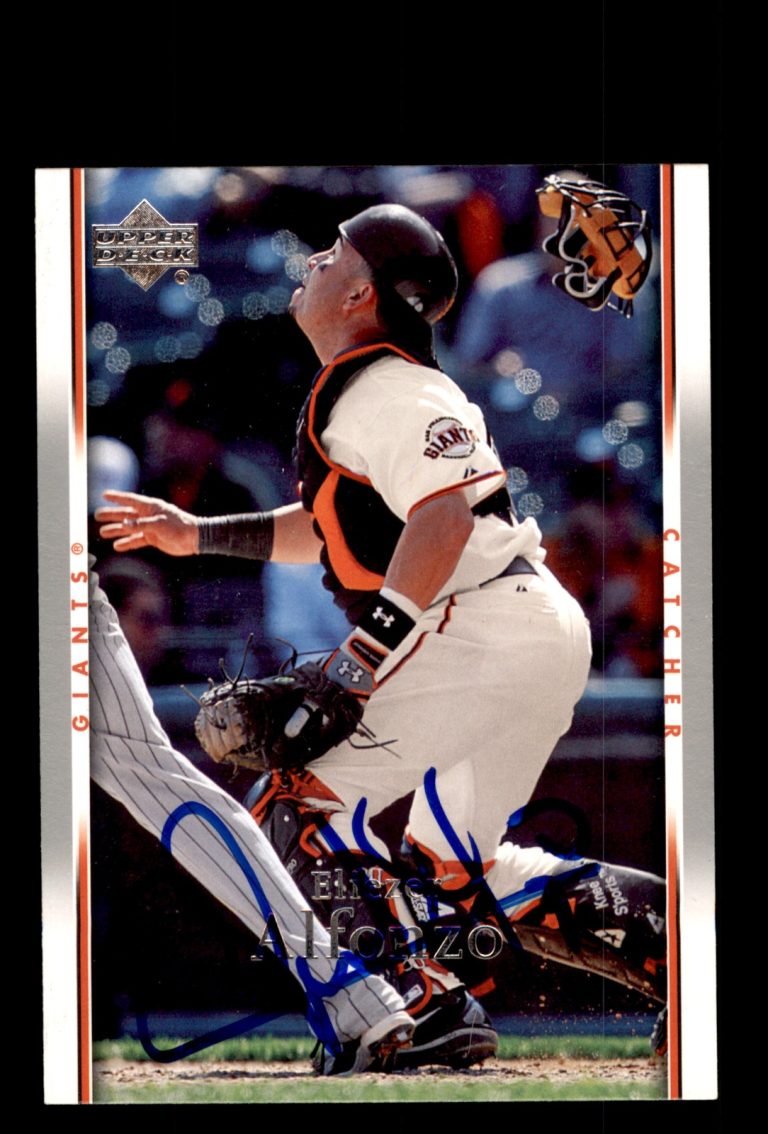 Signed Baseball Card Auto 2007 Upper Deck #433 Eliezer Alfonzo Giants