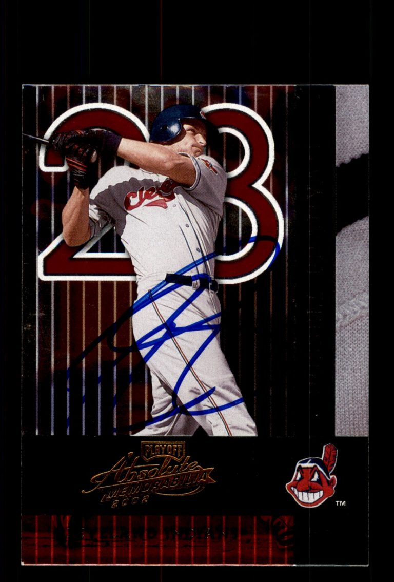 Signed Baseball Card Auto 2002 Playoff Absolute #49 Russell Branyan Indians