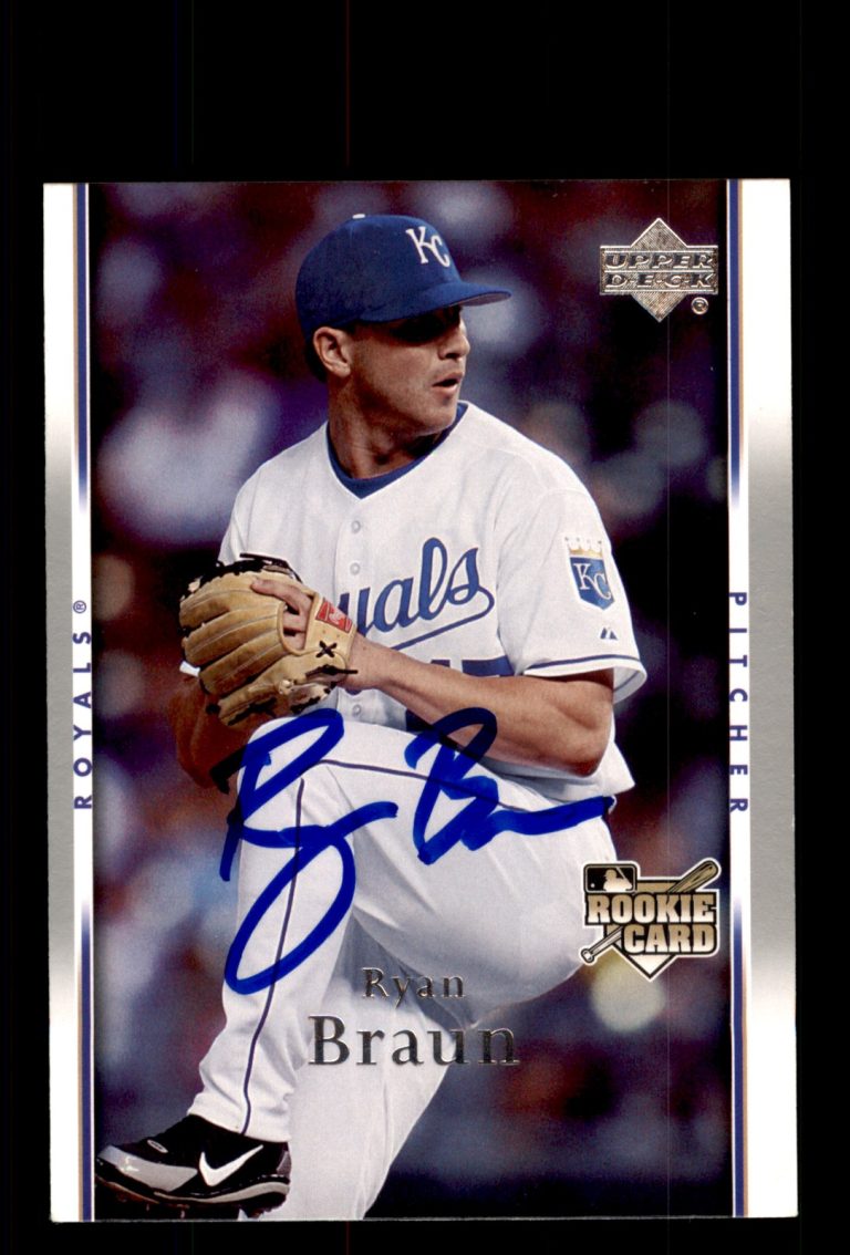 Signed Baseball Card Auto 2007 Upper Deck #22 Ryan Braun Kansas City Royals