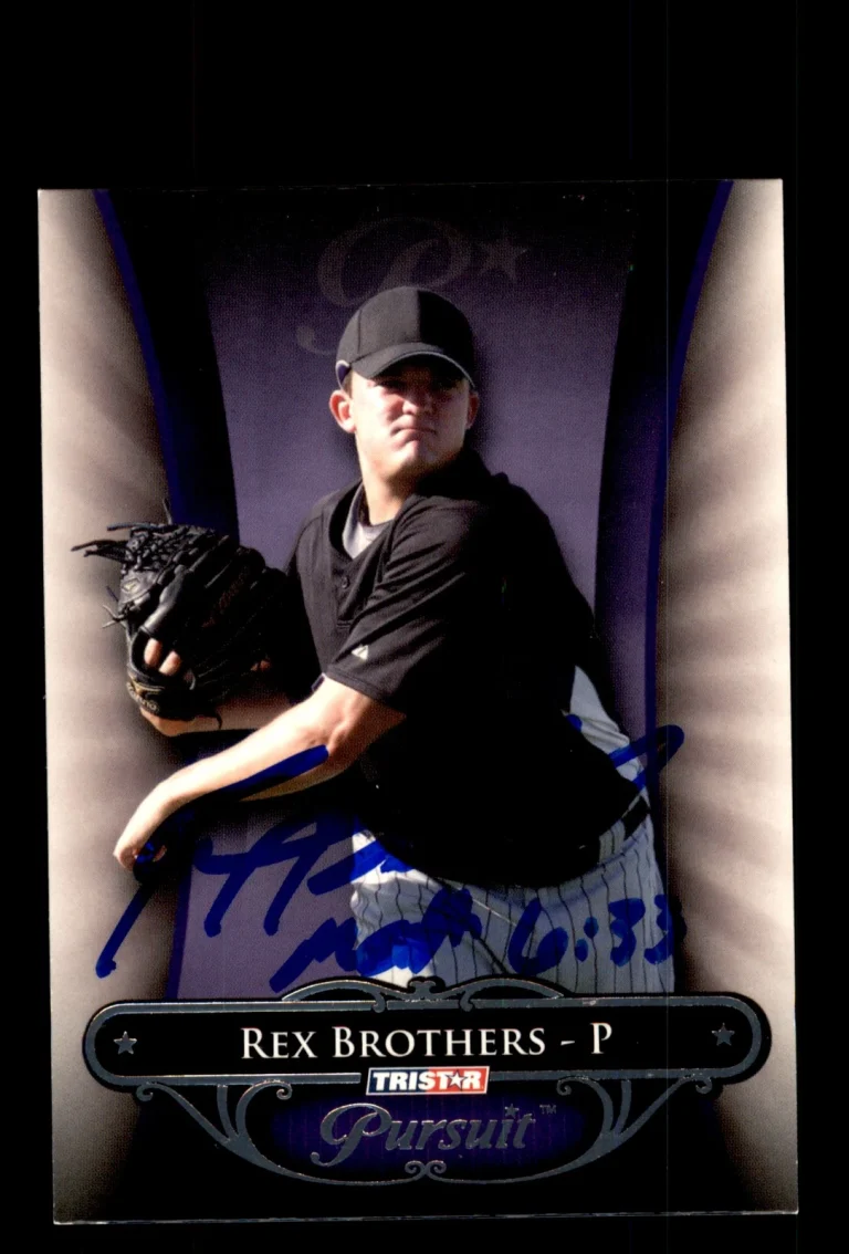 Signed Baseball Card Auto 2010 TriStar Pursuit #14 Rex Brothers
