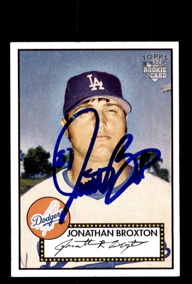 Signed Baseball Card Auto 2006 Topps '52 Rookies #217 Jonathan Broxton Dodgers