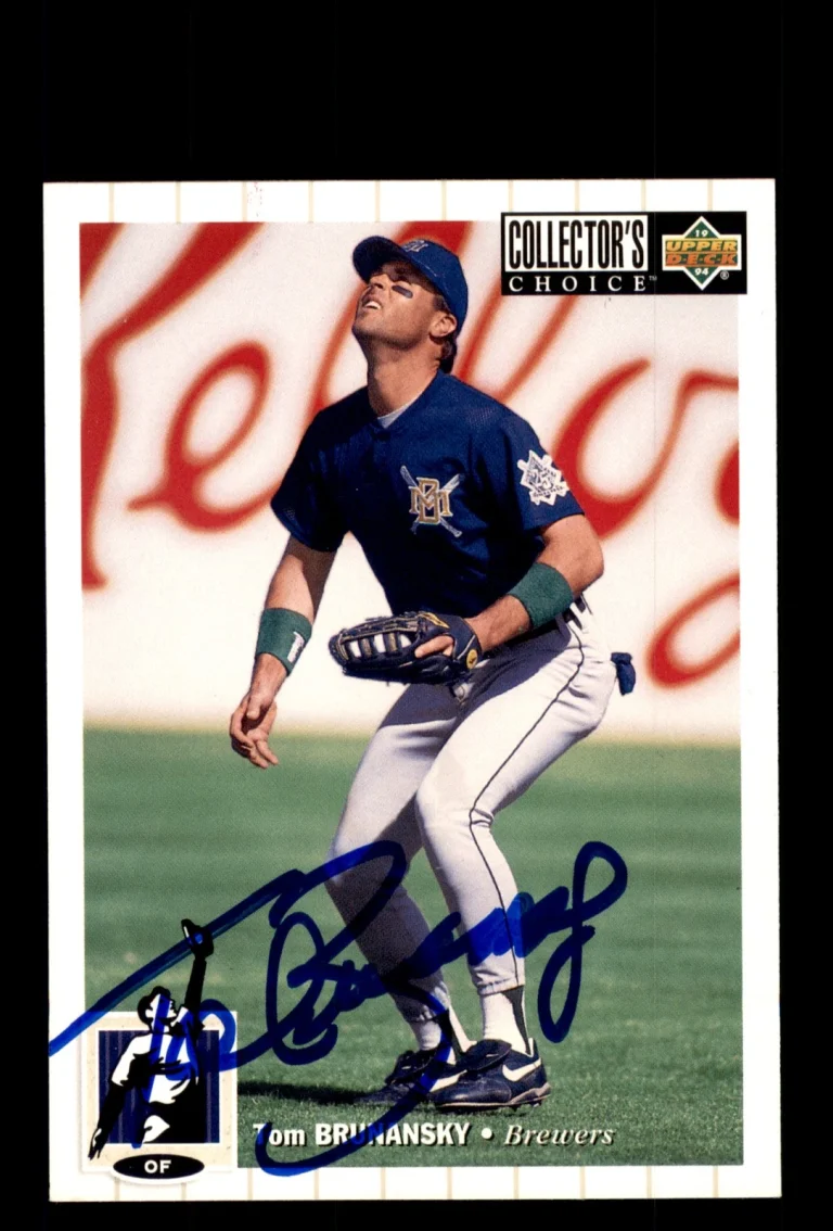 Signed Baseball Card Auto 1994 Collector's Choice #603 Tom Brunansky Brewers