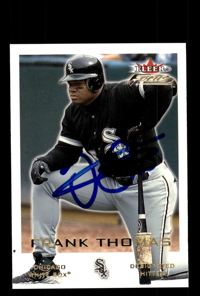 Signed Baseball Card Auto 2001 Fleer Focus #53 Frank Thomas Chicago White Sox
