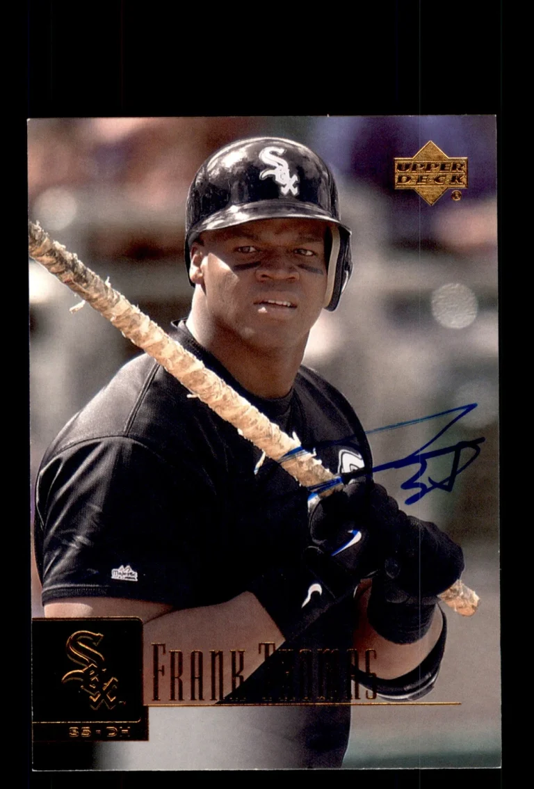 Signed Baseball Card Auto 2001 Upper Deck #356 Frank Thomas Chicago White Sox