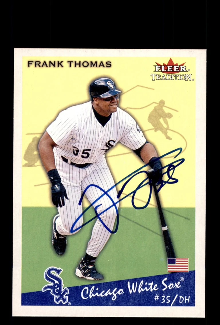 Signed Baseball Card Auto 2002 Fleer Tradition #369 Frank Thomas White Sox