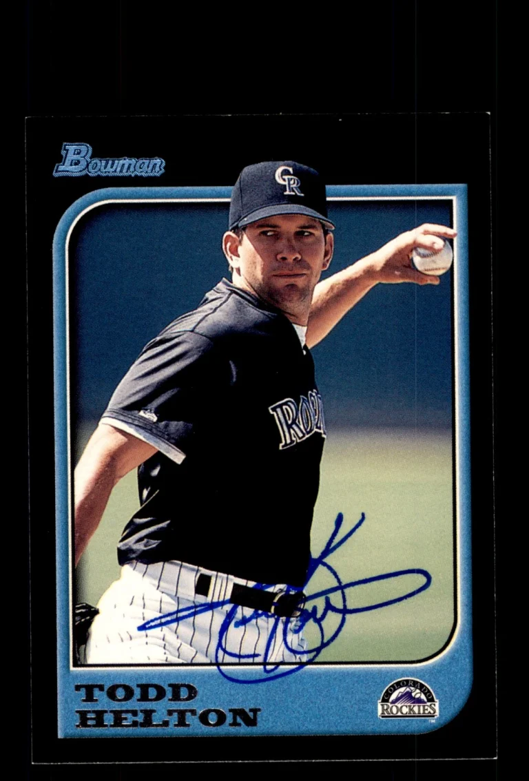 Signed Baseball Card Auto 1997 Bowman #331 Todd Helton Colorado Rockies