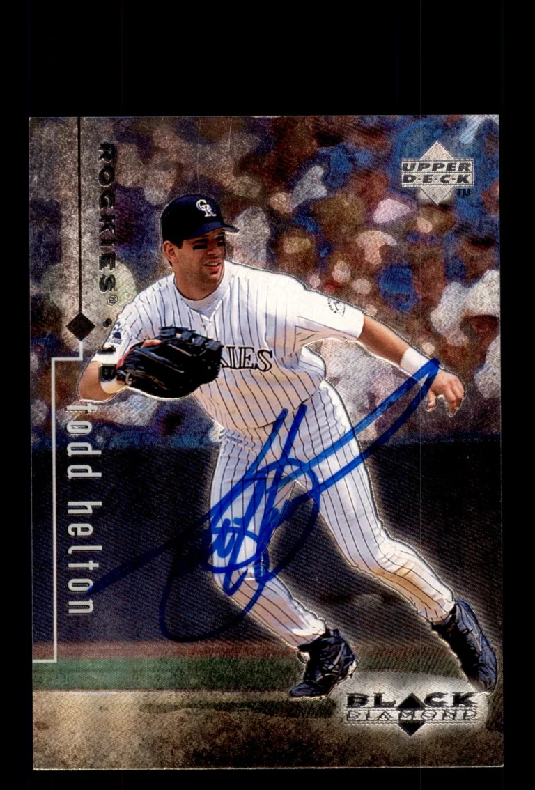 Signed Baseball Card Auto 1999 Upper Deck Black Diamond #30 Todd Helton Rockies