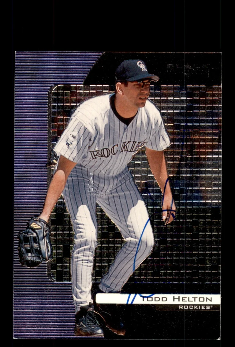 Signed Baseball Card Auto 2000 Upper Deck Black Diamond #30 Todd Helton Rockies