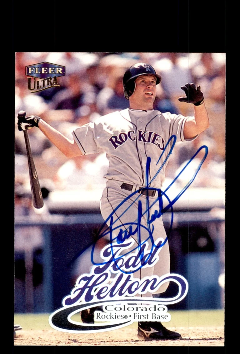 Signed Baseball Card Auto 1999 Fleer Ultra #34 Todd Helton Colorado Rockies