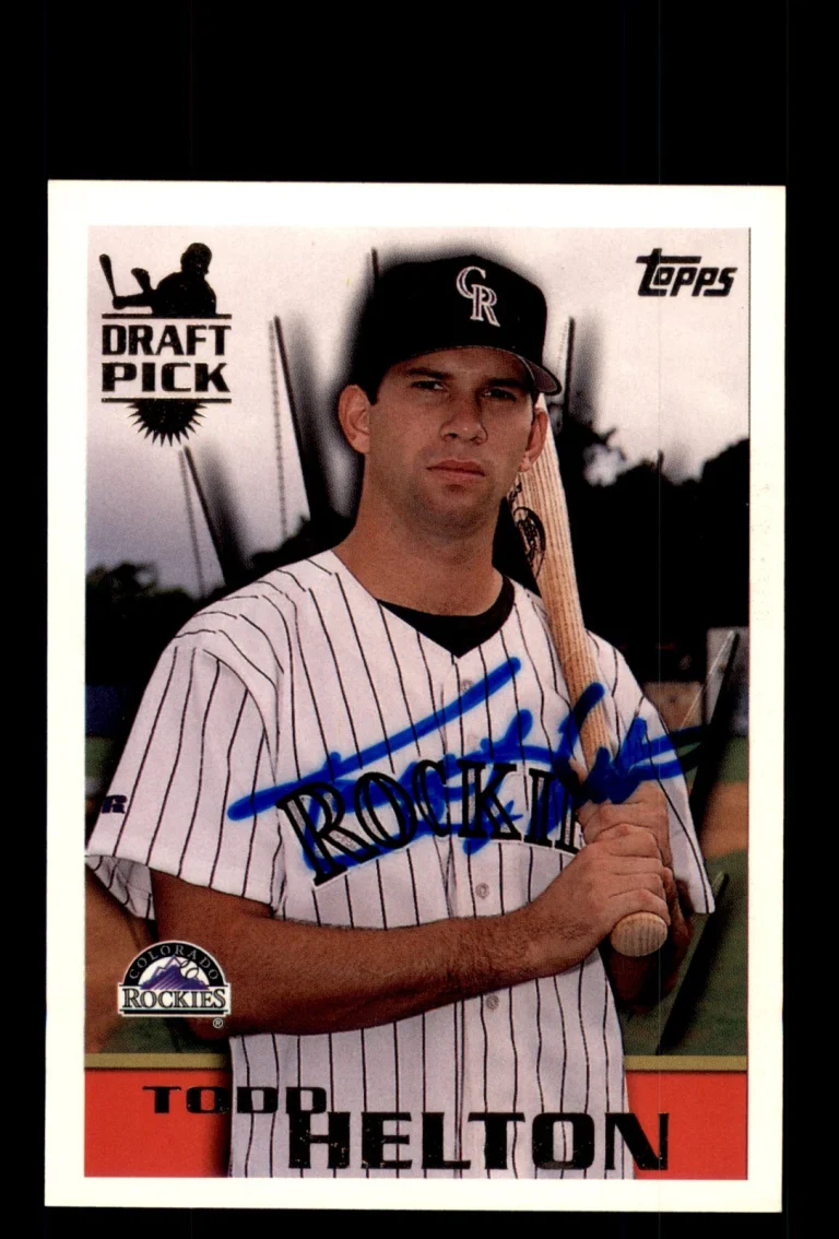 Signed Baseball Card Auto 1996 Topps #13 Todd Helton Colorado Rockies
