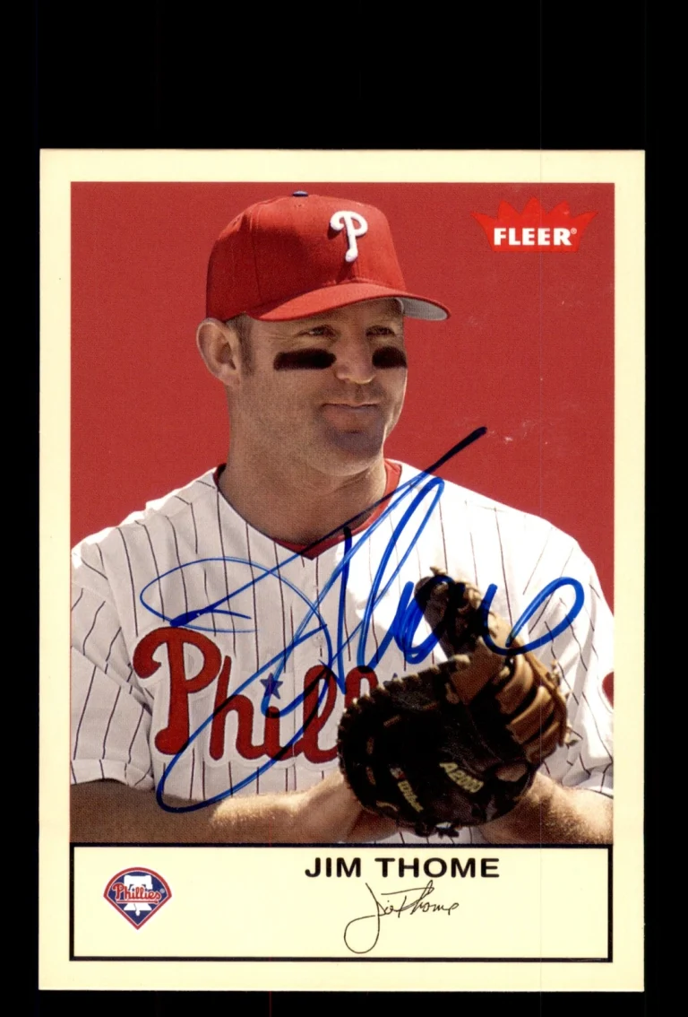 Signed Baseball Card Auto 2005 Fleer Tradition #261 Jim Thome Phillies HOF