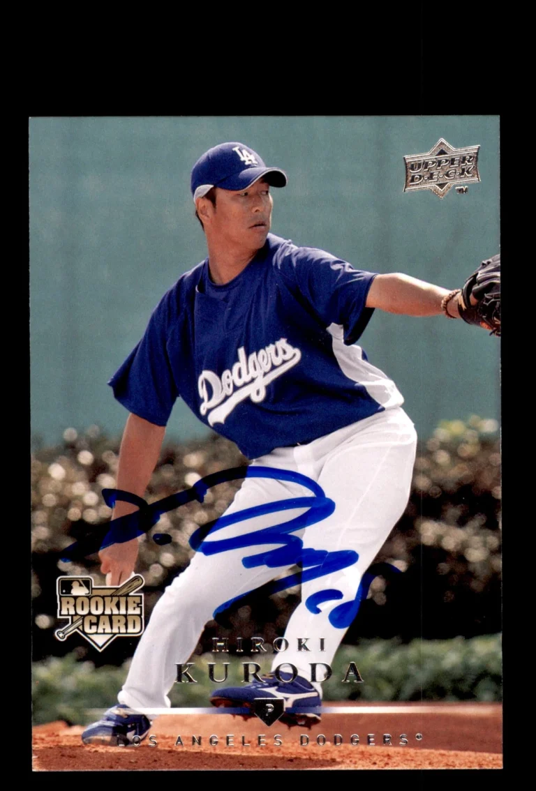 Signed Baseball Card Auto 2008 Upper Deck #714 Hiroki Kuroda Los Angeles Dodgers