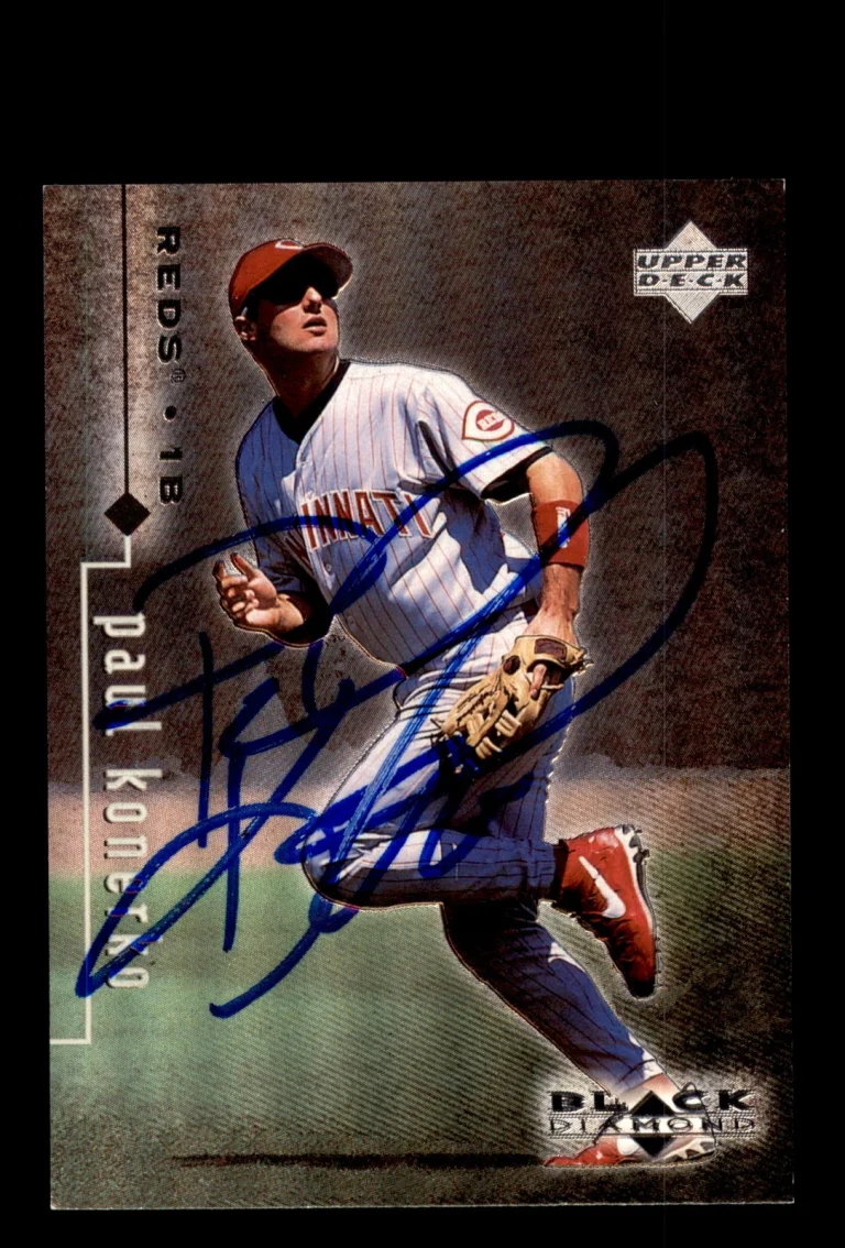 Signed Baseball Card Auto 1999 Upper Deck Black Diamond #23 Paul Konerko Reds