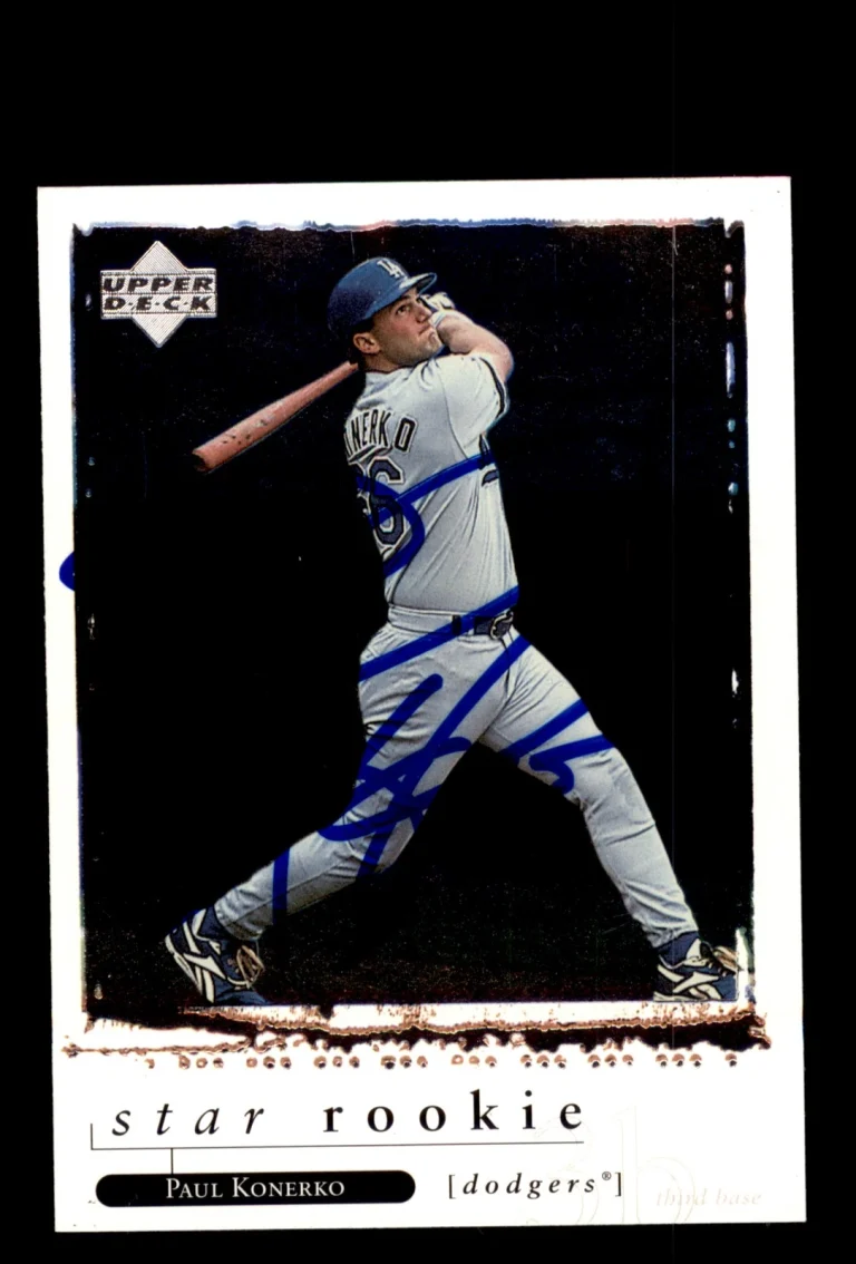 Signed Baseball Card Auto 1998 Upper Deck #285 Paul Konerko Los Angeles Dodgers