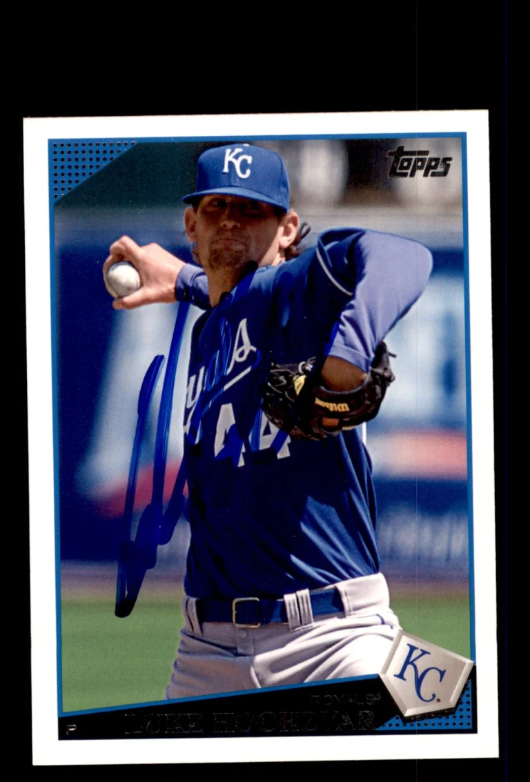 Signed Baseball Card Auto 2009 Topps Kansas City Royals #KCR8 Luke Hochevar