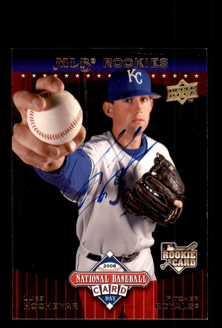 Signed Baseball Card Auto 2008 Upper Deck #UD16 Luke Hochevar Kansas City Royals
