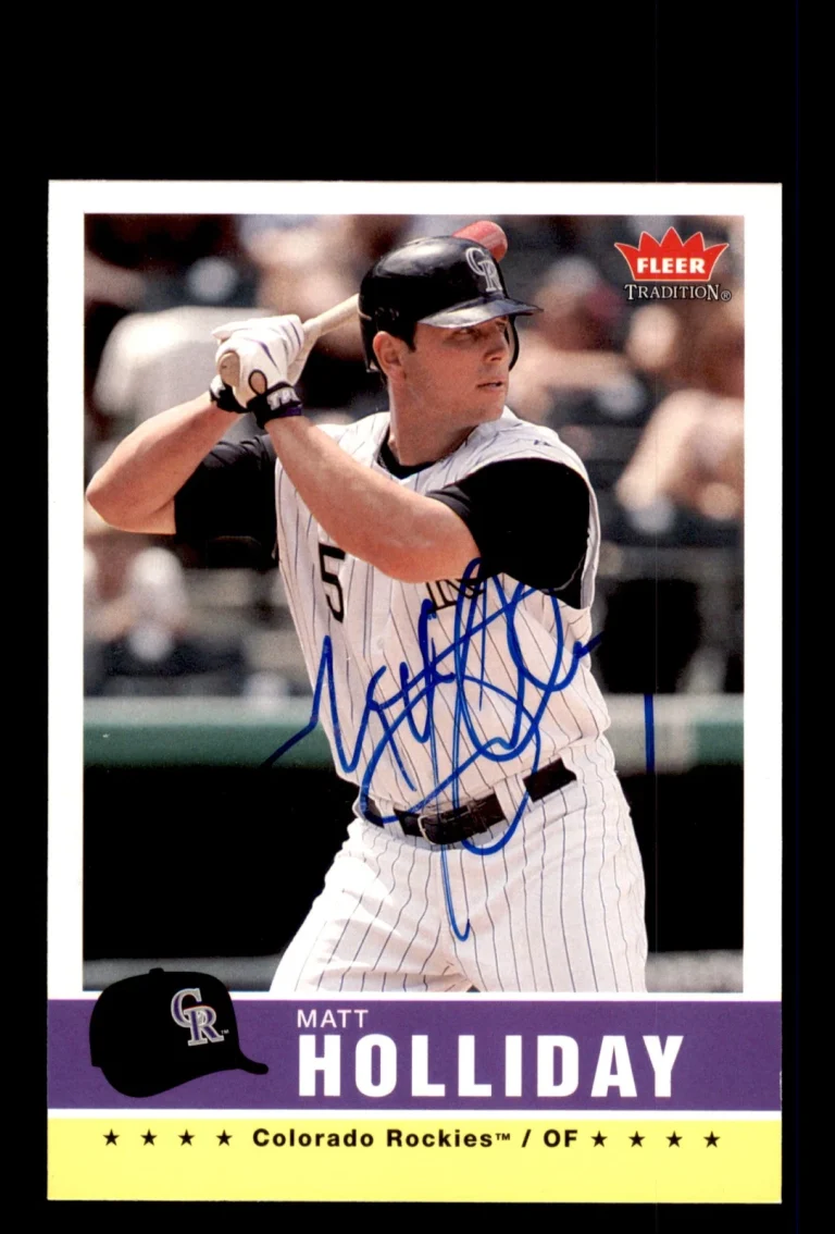 Signed Baseball Card Auto 2006 Fleer Tradition #162 Matt Holliday Rockies