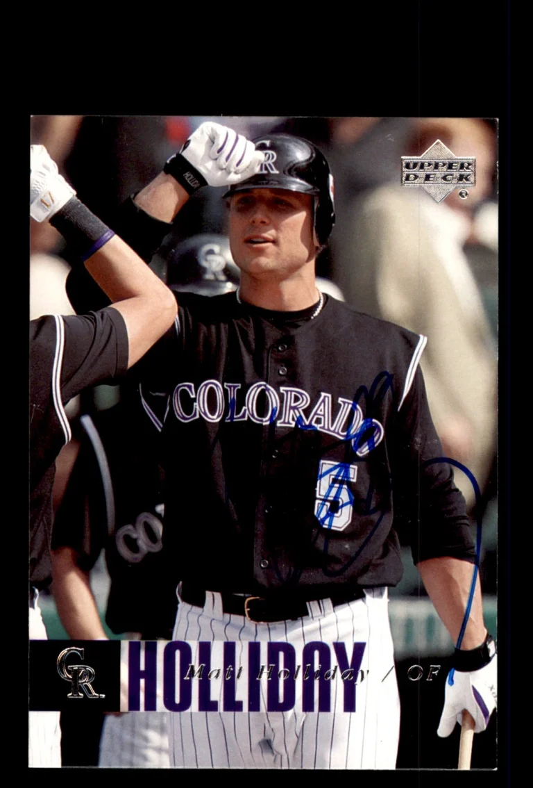 Signed Baseball Card Auto 2006 Upper Deck #167 Matt Holliday Colorado Rockies
