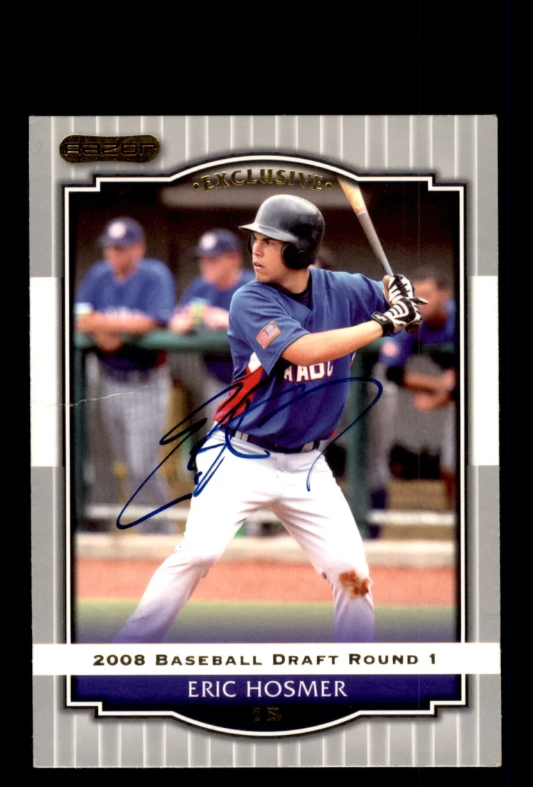Signed Baseball Card Auto 2008 Razor #3 Eric Hosmer Kansas City Royals *Crease