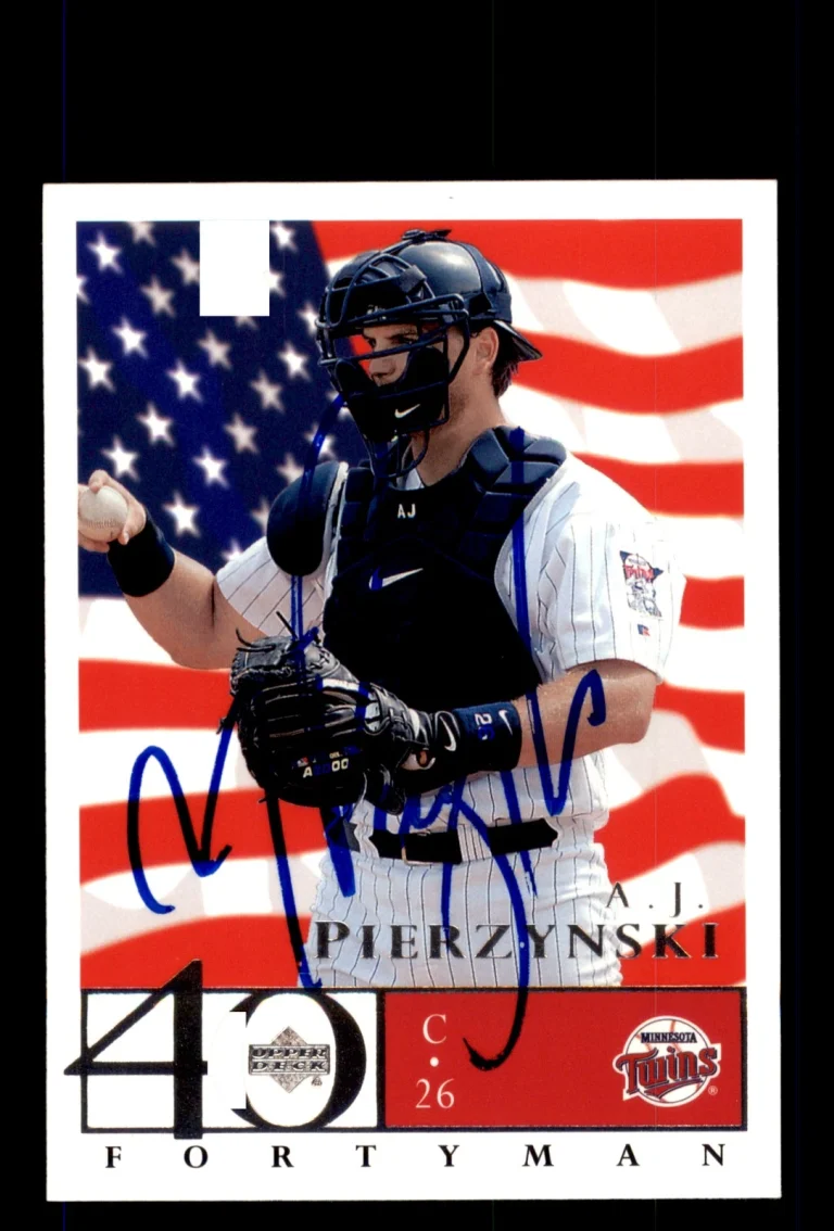 Signed Baseball Card Auto 2003 Upper Deck 40-Man #288 A.J. Pierzynski Twins