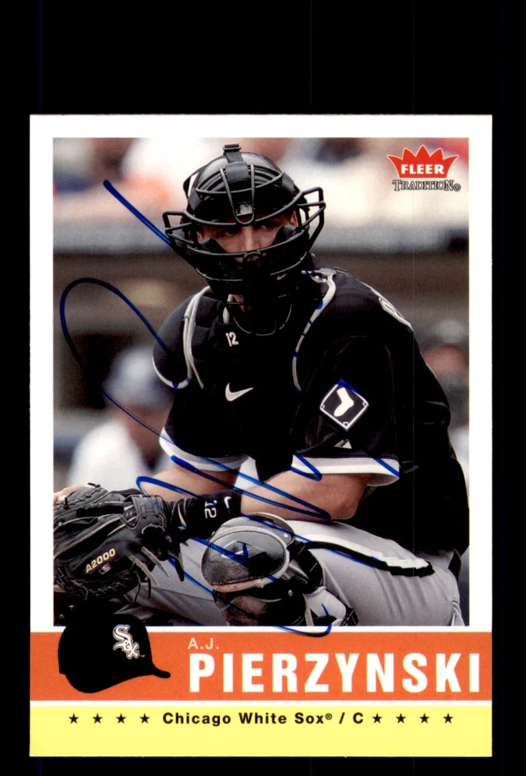 Signed Baseball Card Auto 2006 Fleer Tradition #191 A.J. Pierzynski White Sox
