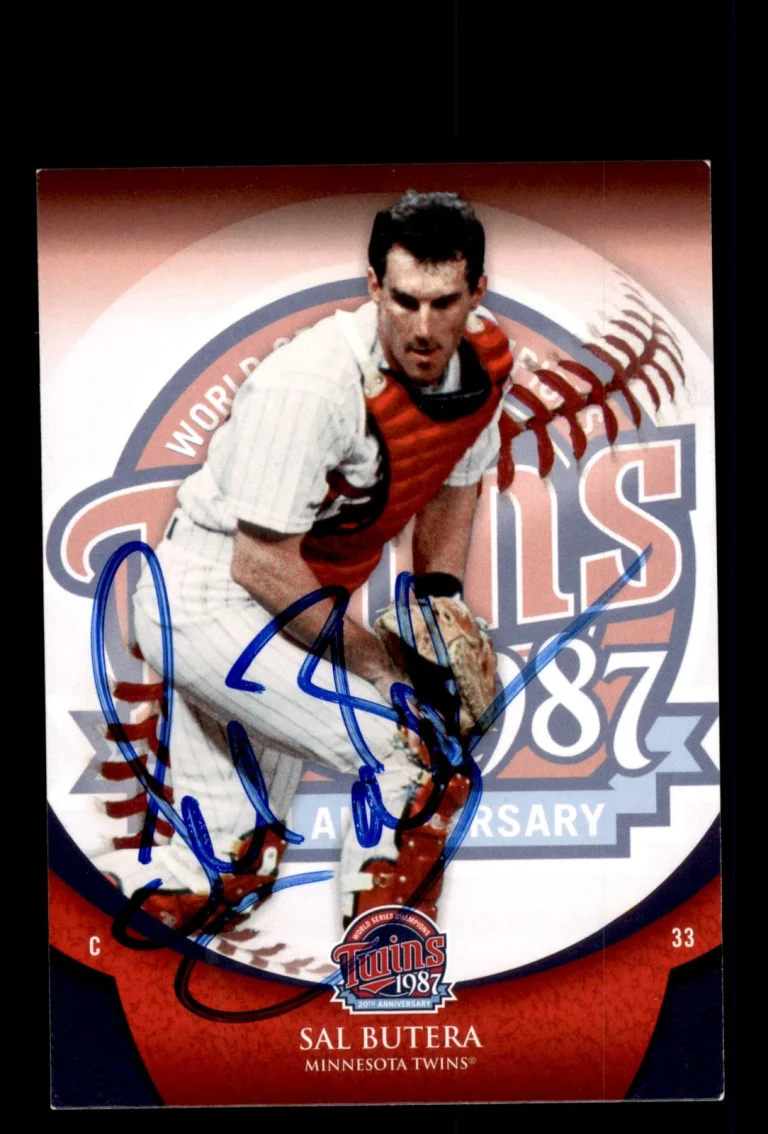 Signed Baseball Card Auto 2007 Upper Deck 1987 SGA Sal Butera Minnesota Twins