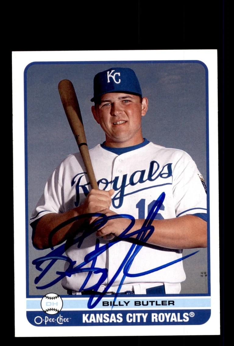 Signed Baseball Card Auto 2009 O-Pee-Chee #356 Billy Butler Kansas City Royals