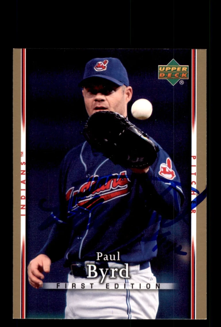 Signed Baseball Card Auto 2007 Upper Deck First Edition #81 Paul Byrd Indians