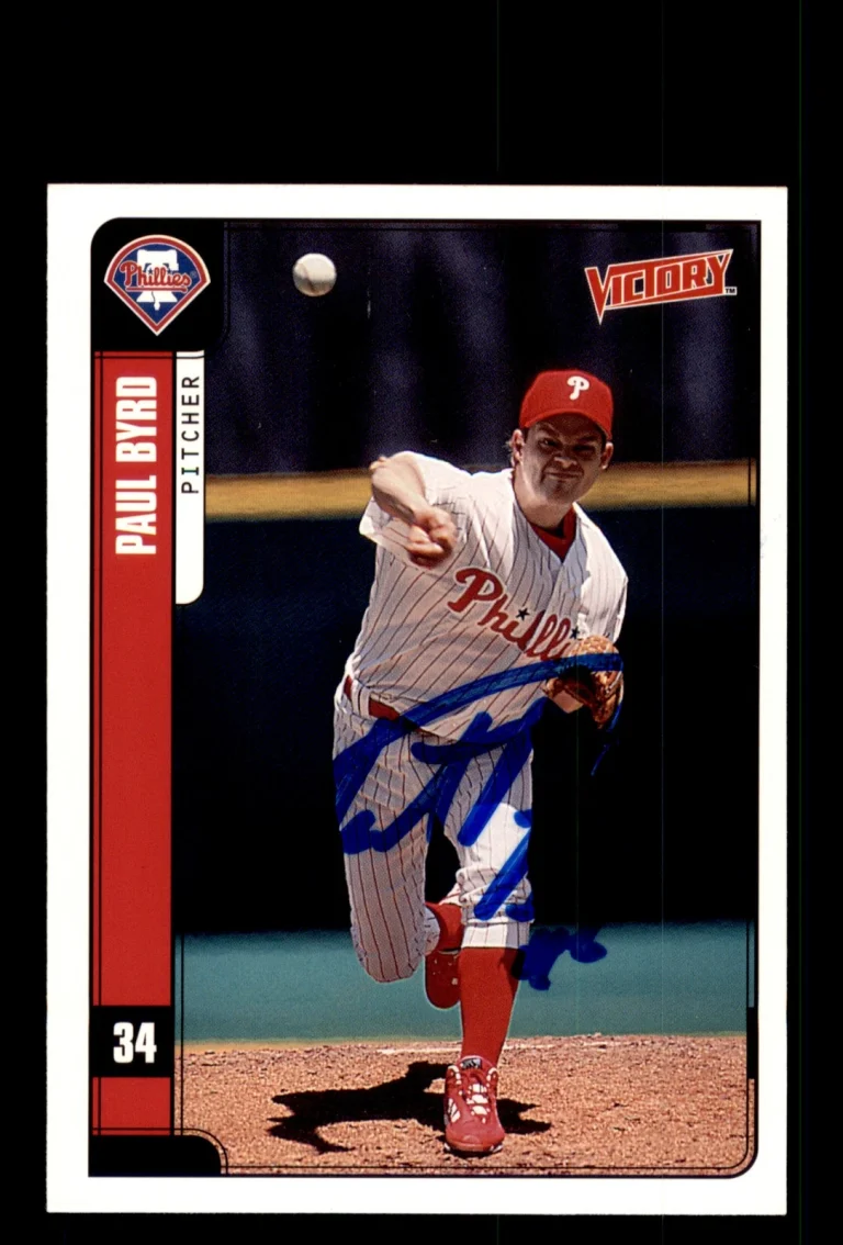 Signed Baseball Card Auto 2001 Upper Deck Victory #482 Paul Byrd Phillies