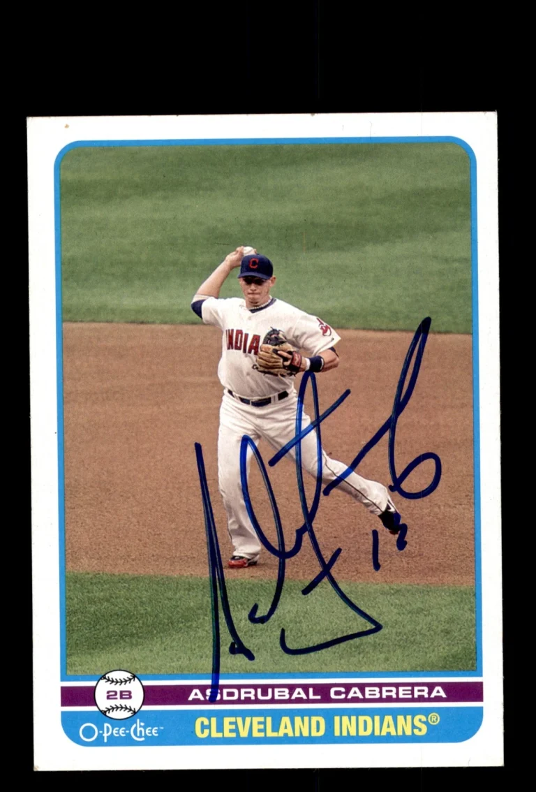Signed Baseball Card Auto 2009 O-Pee-Chee #117 Asdrubal Cabrera Indians