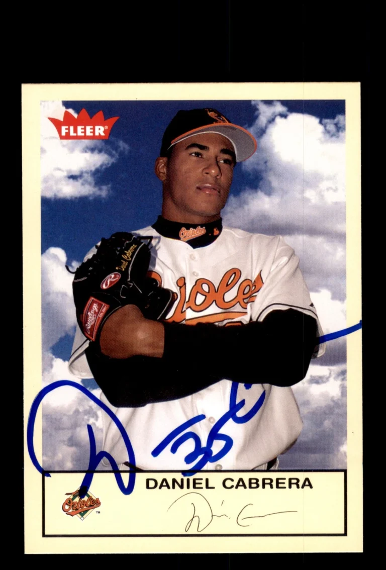Signed Baseball Card Auto 2005 Fleer Tradition #230 Daniel Cabrera Orioles