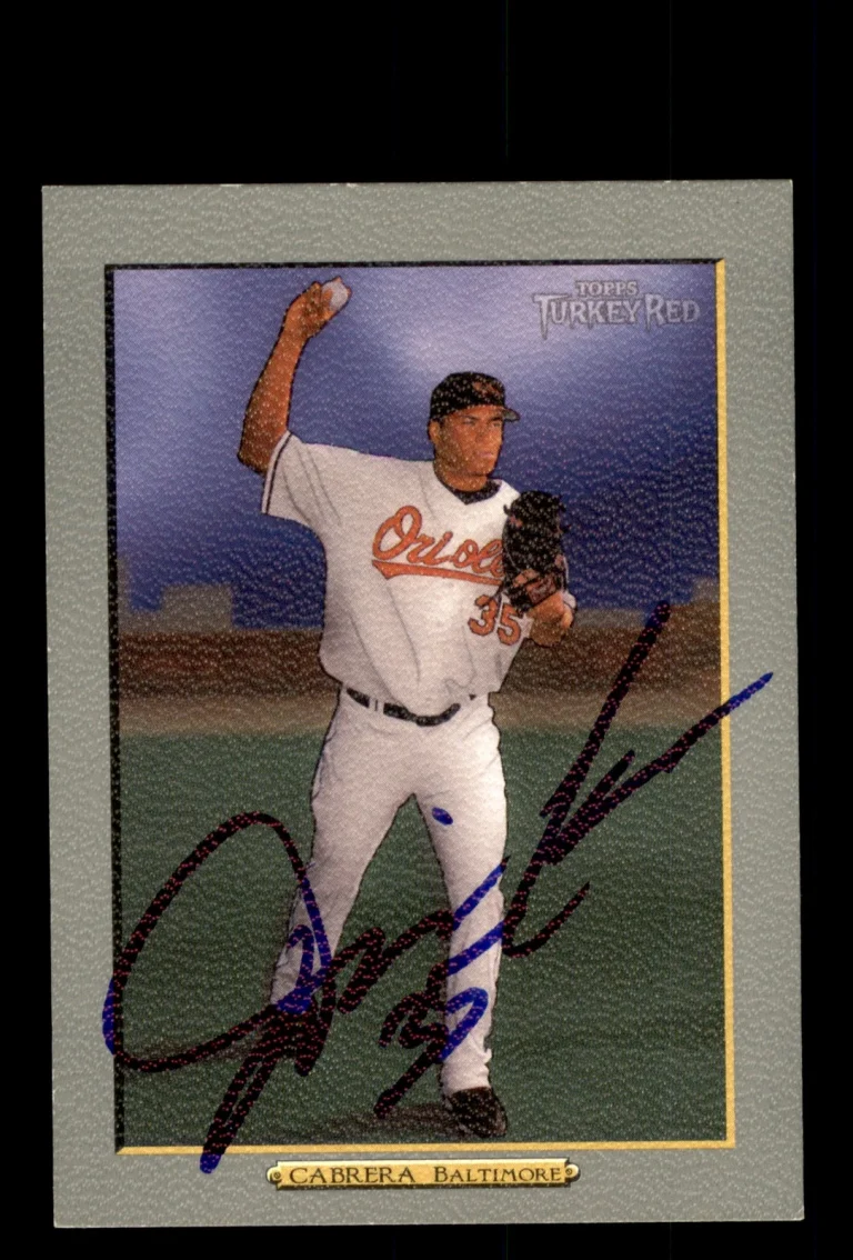 Signed Baseball Card Auto 2006 Turkey Red #319 Daniel Cabrera Baltimore Orioles