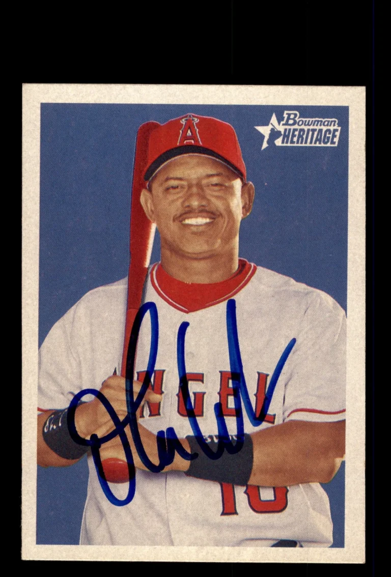 Signed Baseball Card Auto 2006 Bowman Heritage #199 Orlando Cabrera Angels