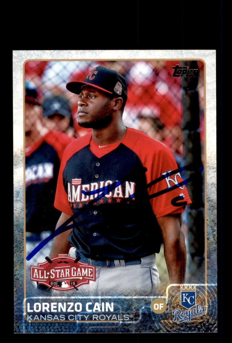 Signed Baseball Card Auto 2015 Topps #US76 Lorenzo Cain Kansas City Royals