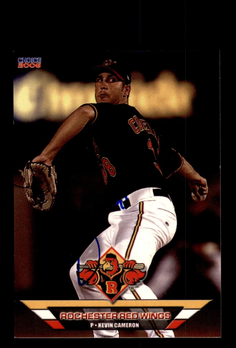 Signed Baseball Card Auto 2006 Choice Rochester Red Wings #06 Kevin Cameron