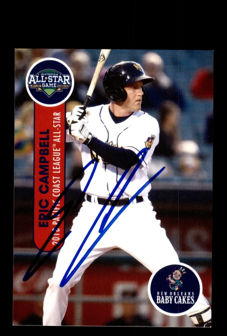 Signed Baseball Card Auto 2018 Choice Pacific Coast League #21 Eric Campbell