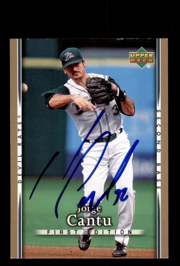 Signed Baseball Card Auto 2007 Upper Deck First Edition #143 Jorge Cantu Rays