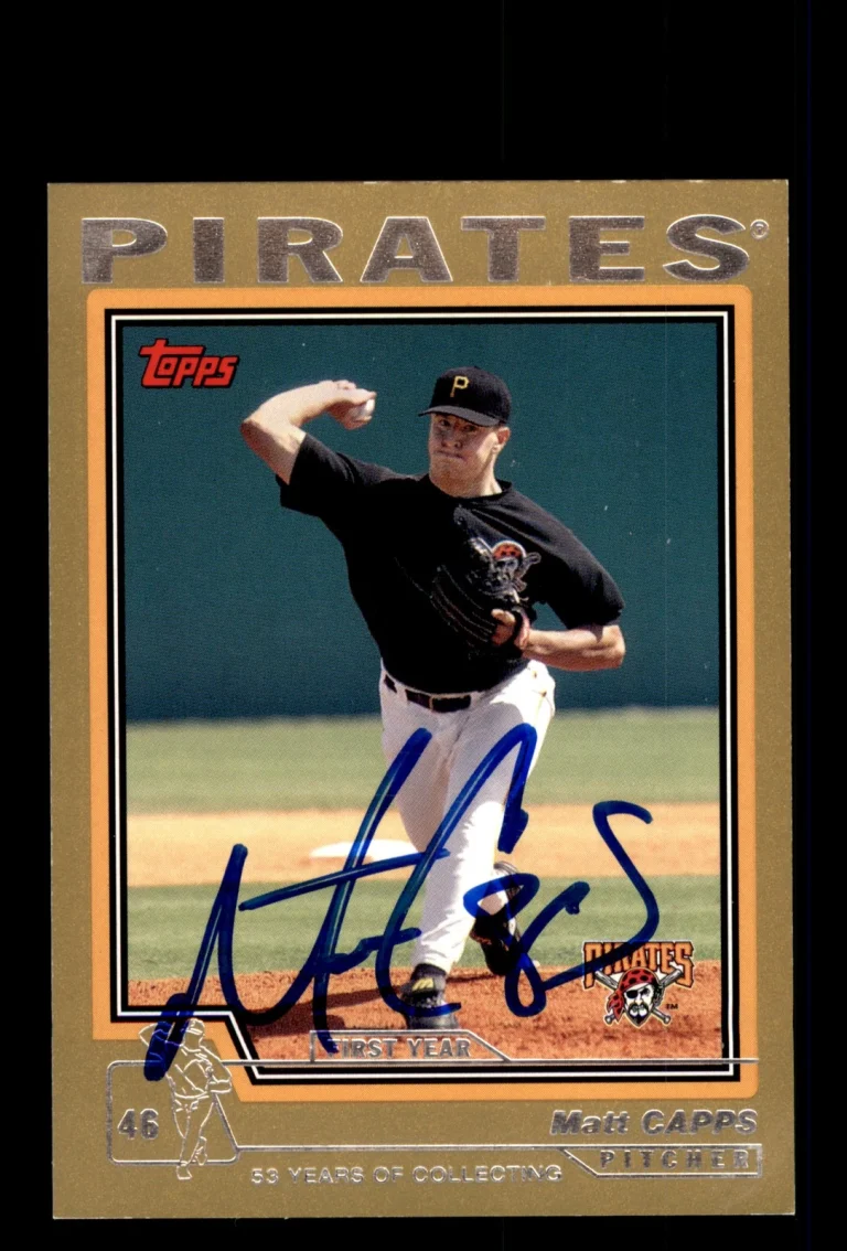 Signed Baseball Card Auto 2004 Topps #T173 Matt Capps Pirates Gold /2004
