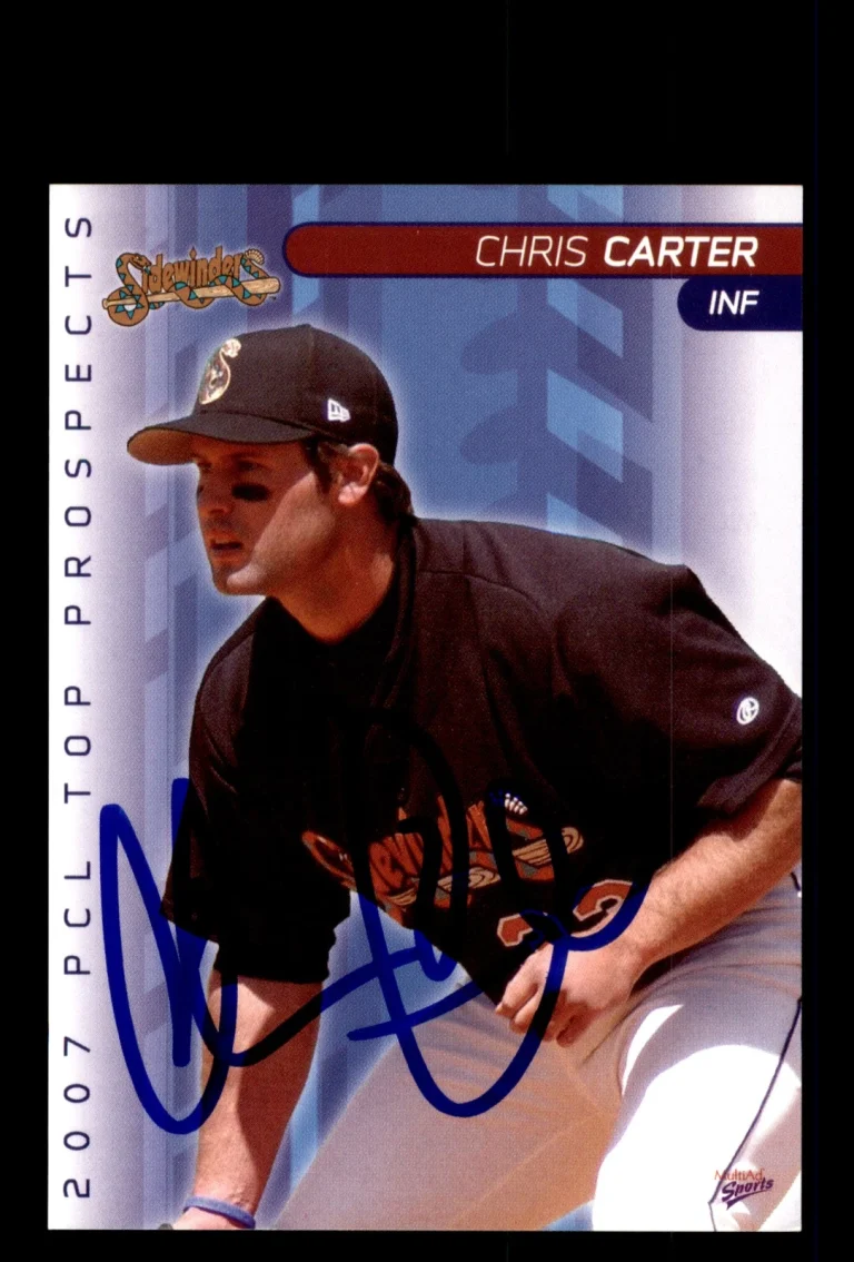 Signed Baseball Card Auto 2007 MultiAd Pacific Coast League #36 Chris Carter