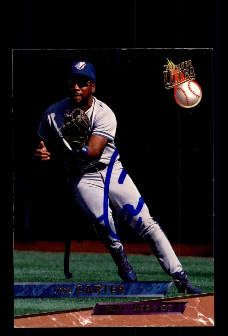 Signed Baseball Card Auto 1993 Fleer Ultra #288 Joe Carter Blue Jays