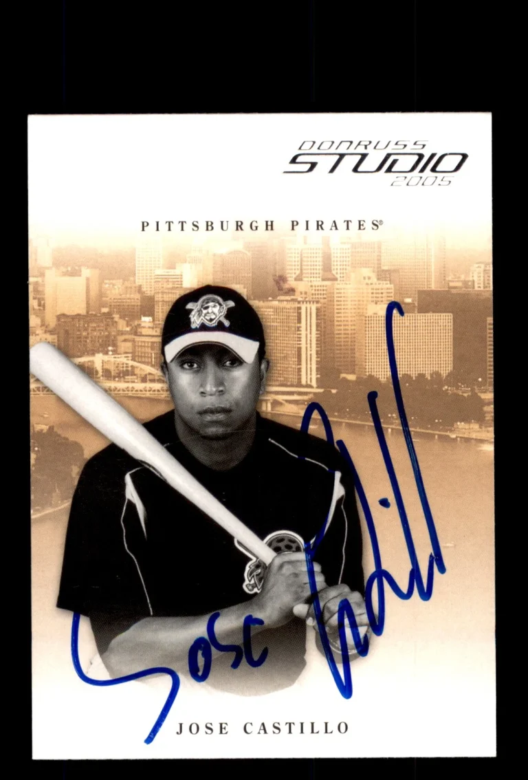 Signed Baseball Card Auto 2005 Donruss Studio #226 Jose Castillo Pirates