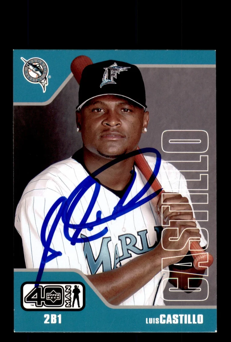 Signed Baseball Card Auto 2002 Upper Deck 40-Man #793 Luis Castillo Marlins