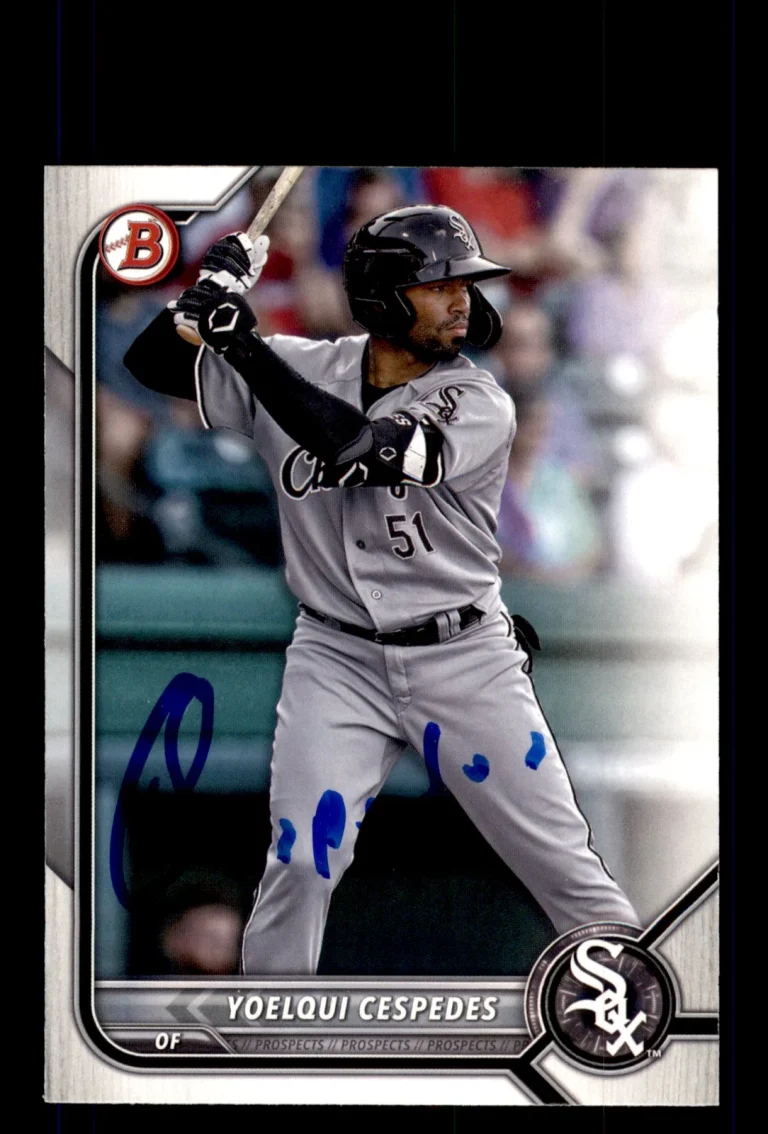 Signed Baseball Card Auto 2022 Bowman #BP-87 Yoelqui Cespedes Chicago White Sox