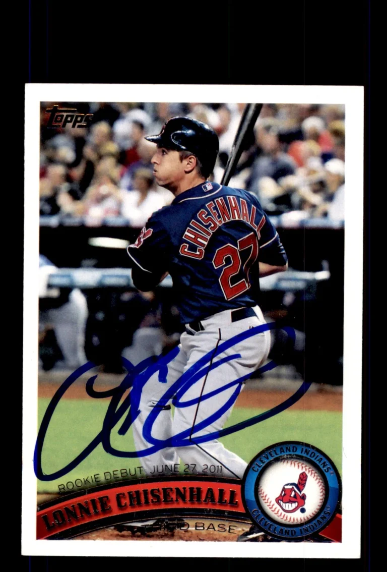 Signed Baseball Card Auto 2011 Topps Update #US193 Lonnie Chisenhall Indians