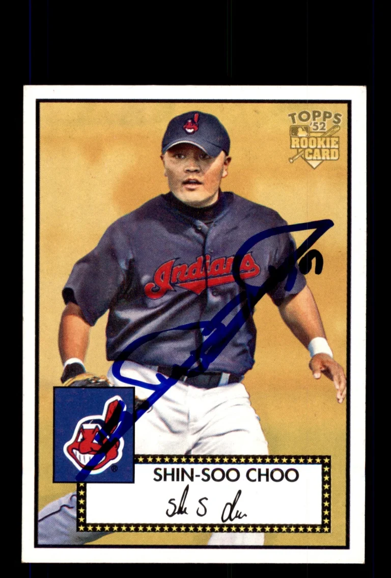Signed Baseball Card Auto 2006 Topps '52 Rookies #227 Shin-Soo Choo Indians