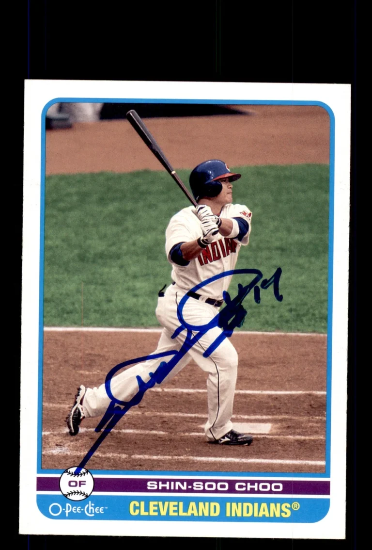 Signed Baseball Card Auto 2009 O-Pee-Chee #111 Shin-Soo Choo Cleveland Indians