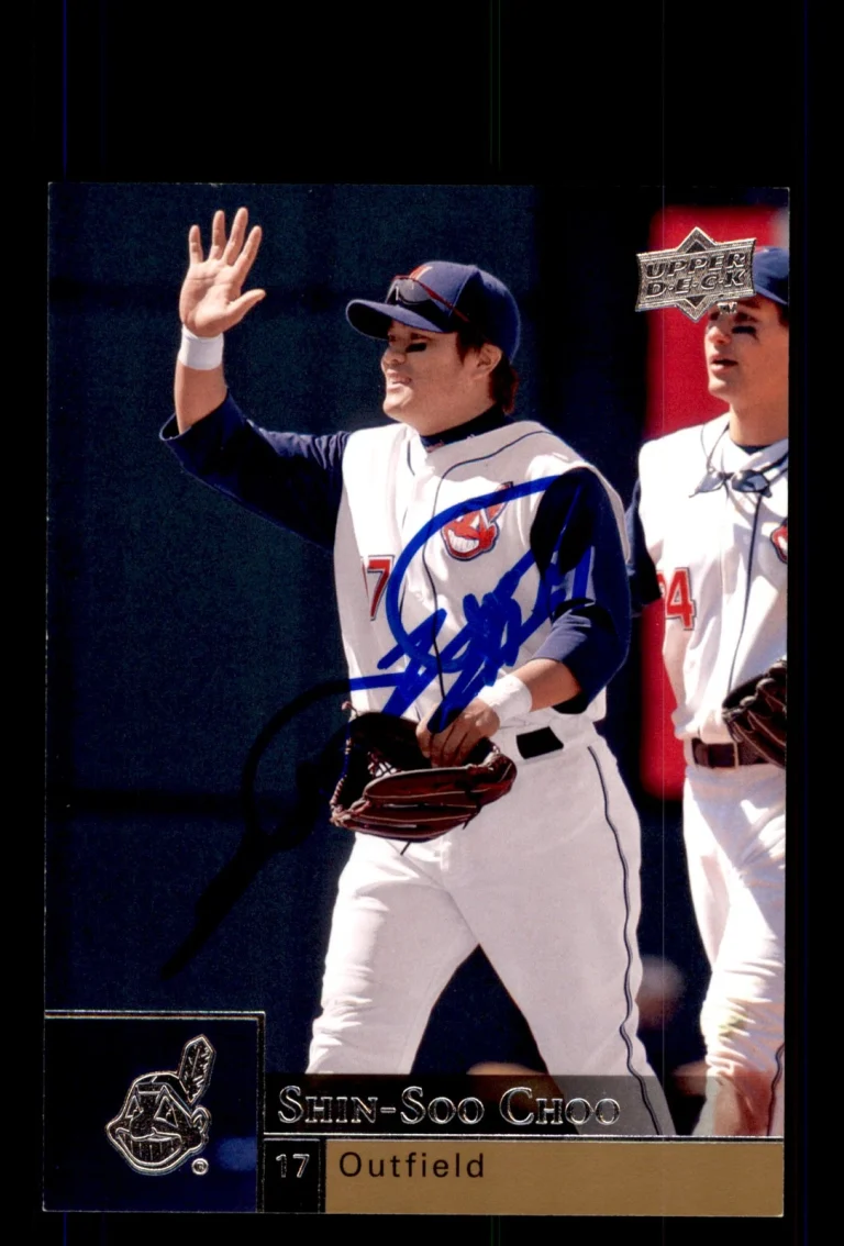 Signed Baseball Card Auto 2009 Upper Deck #609 Shin-Soo Choo Cleveland Indians