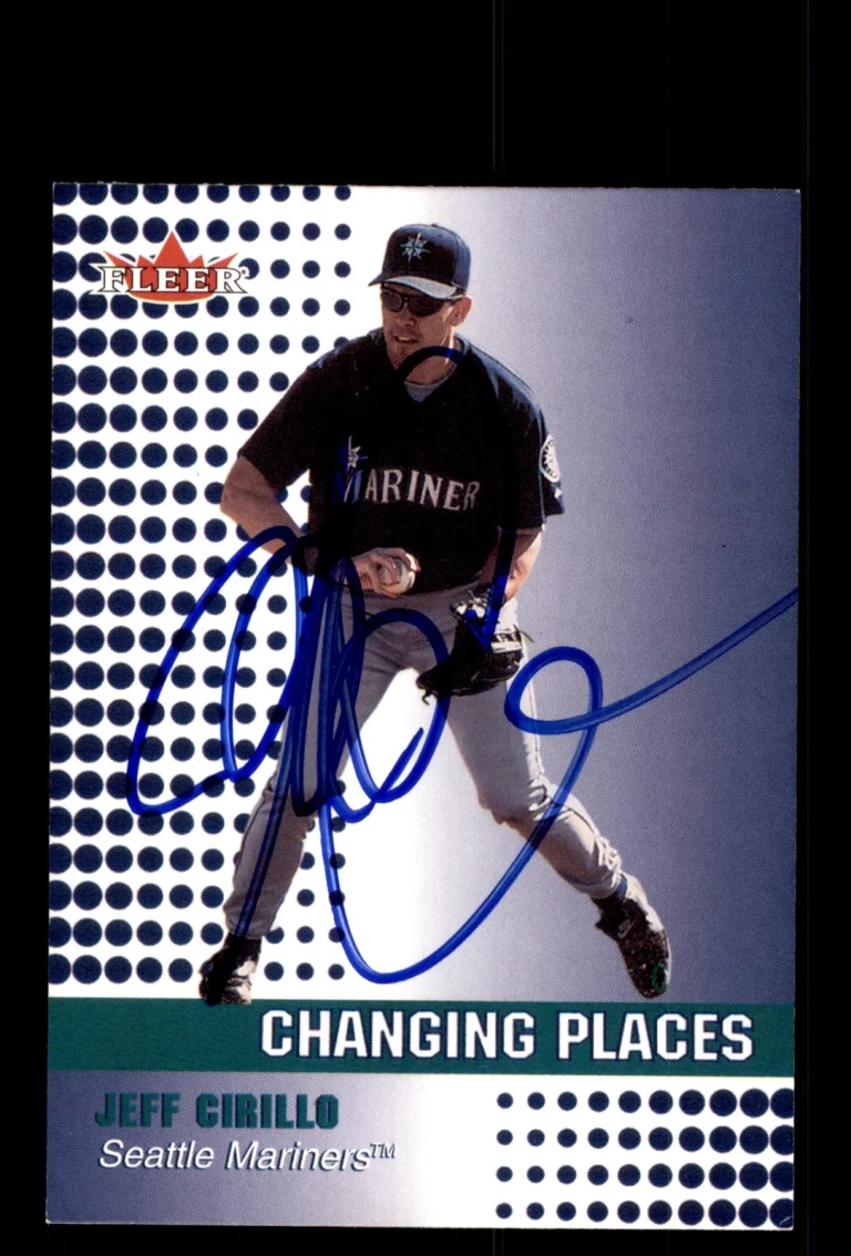 Signed Baseball Card Auto 2002 Fleer #481 Jeff Cirillo Seattle Mariners
