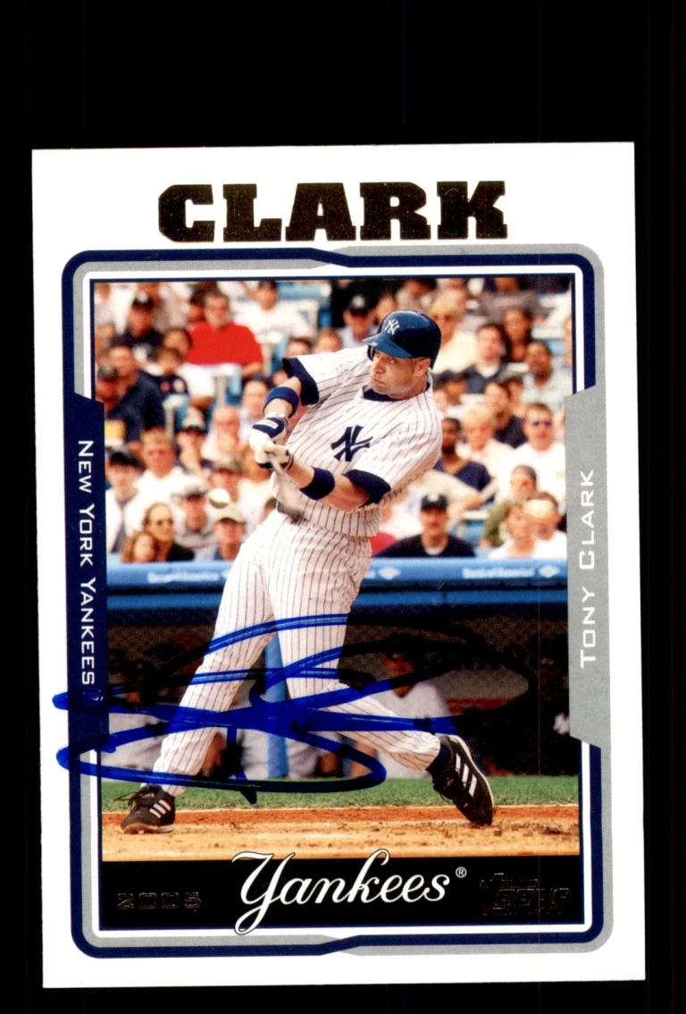 Signed Baseball Card Auto 2005 Topps #89 Tony Clark New York Yankees